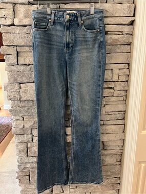 PAIGE High Rise Laurel Canyon Medium Wash Jeans Size 37